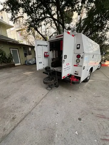 Magnet Plumbing service vehicle on-site for Water Heater Repair in The Hamptons of North Lauderdale